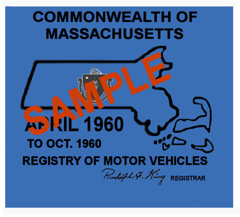 Modal Additional Images for "ORIGINAL" 1960 Massachusetts Spring Inspection Sticker